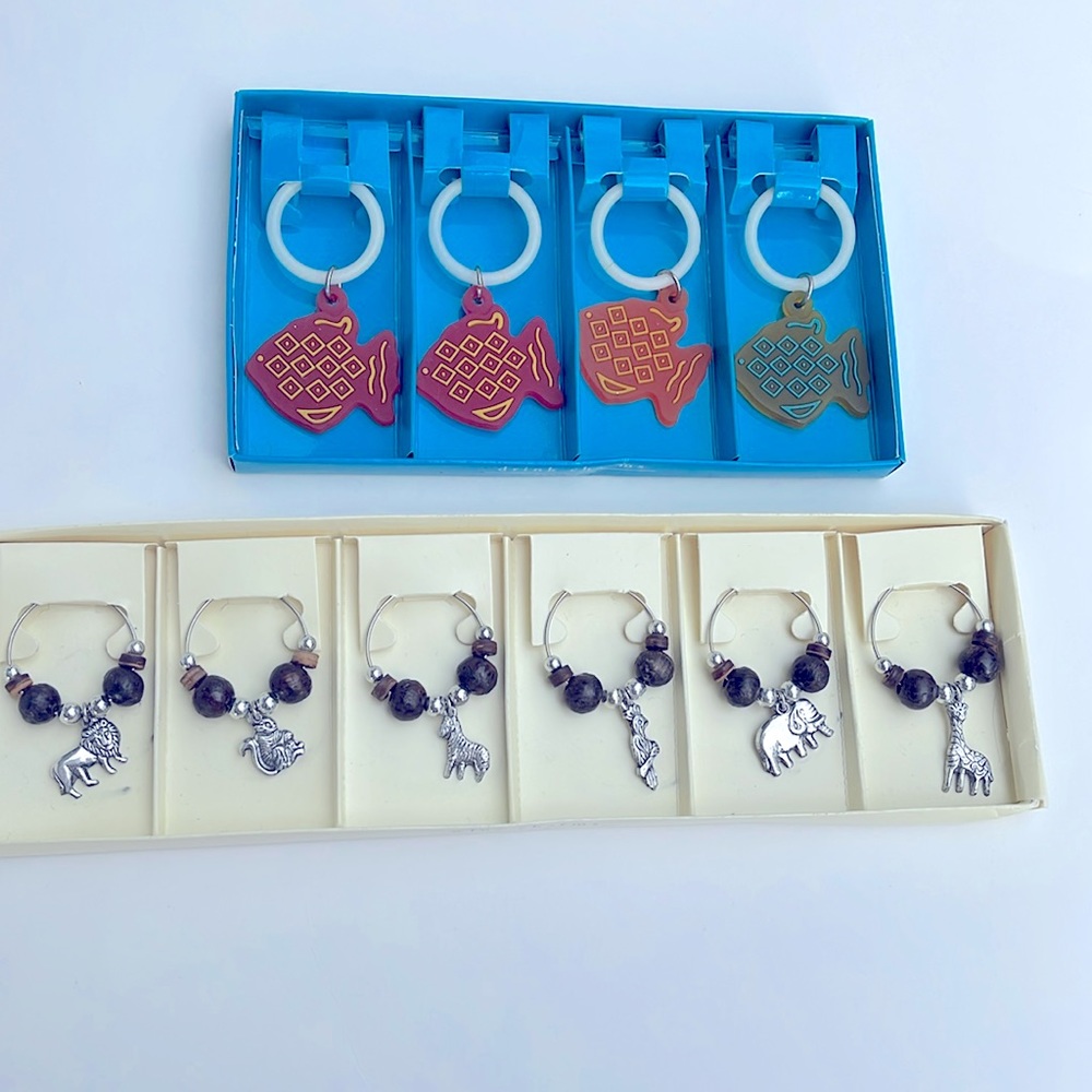 2 sets of wine charms NWOT
